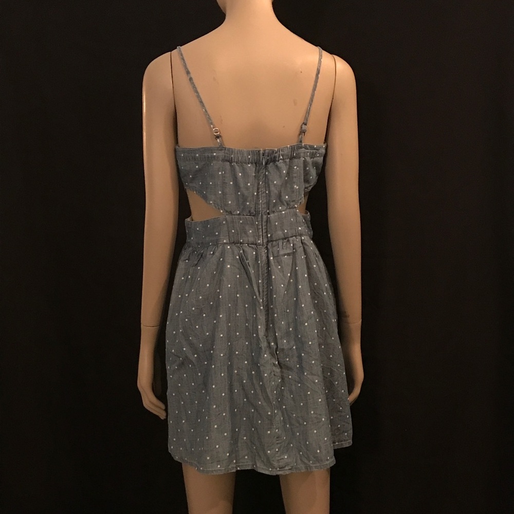 Abercrombie & Fitch Dress Size L Polka Dot Cut Out - Picture 6 of 7